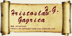 Hristoslav Gagrica vizit kartica